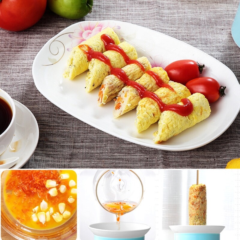 Automatic Electric Egg Roll Machine DIY Breakfast Egg Sausage Boiler Egg Sandwich Roll Maker Omelette Master