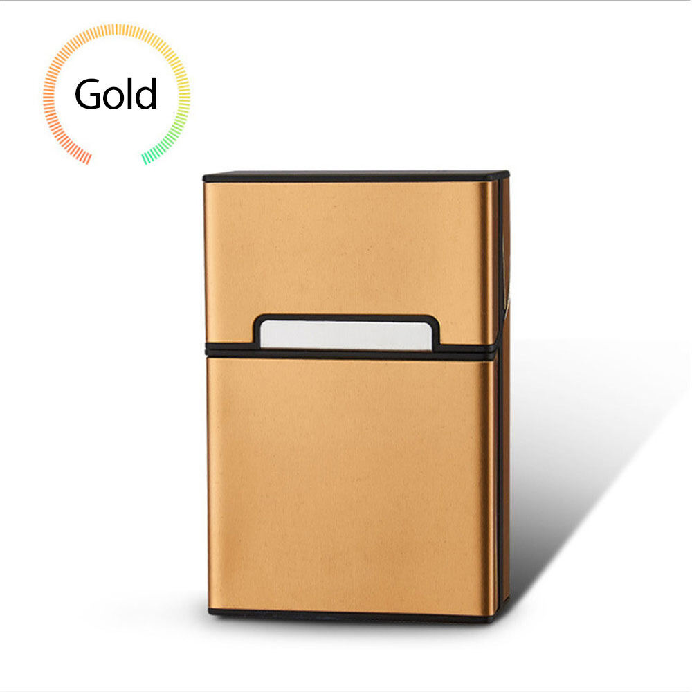 20Pcs Capacity Metal Cigarett Case New Upgrade Removable Cigarett Case with Electronic Lighter Windproof Holder Cigarett Metal Box Magnetic Cap Men GiftBlue Sakura
