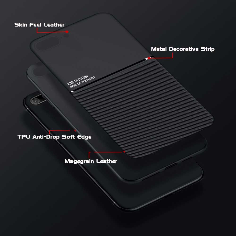 Ốp Điện Thoại Cho iPhone 7 8, Ốp Cho iPhone 7 Plus 8 Plus, Vỏ Từ Tính Ốp Lưng Chống Sốc Siêu Mỏng Vải Chéo Hỗ Trợ Xe Hơi