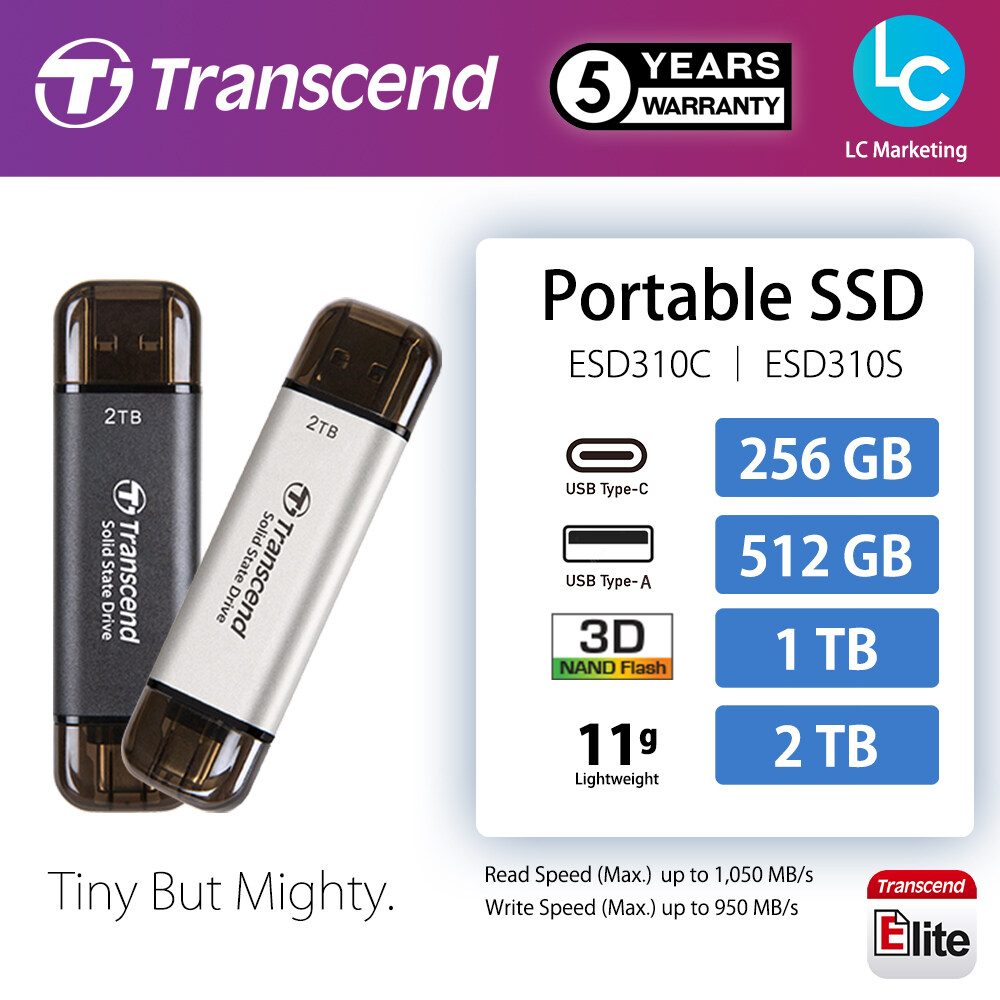 Transcend ESD310S SSD externe 10 Gbit/s USB-C/A 1 To