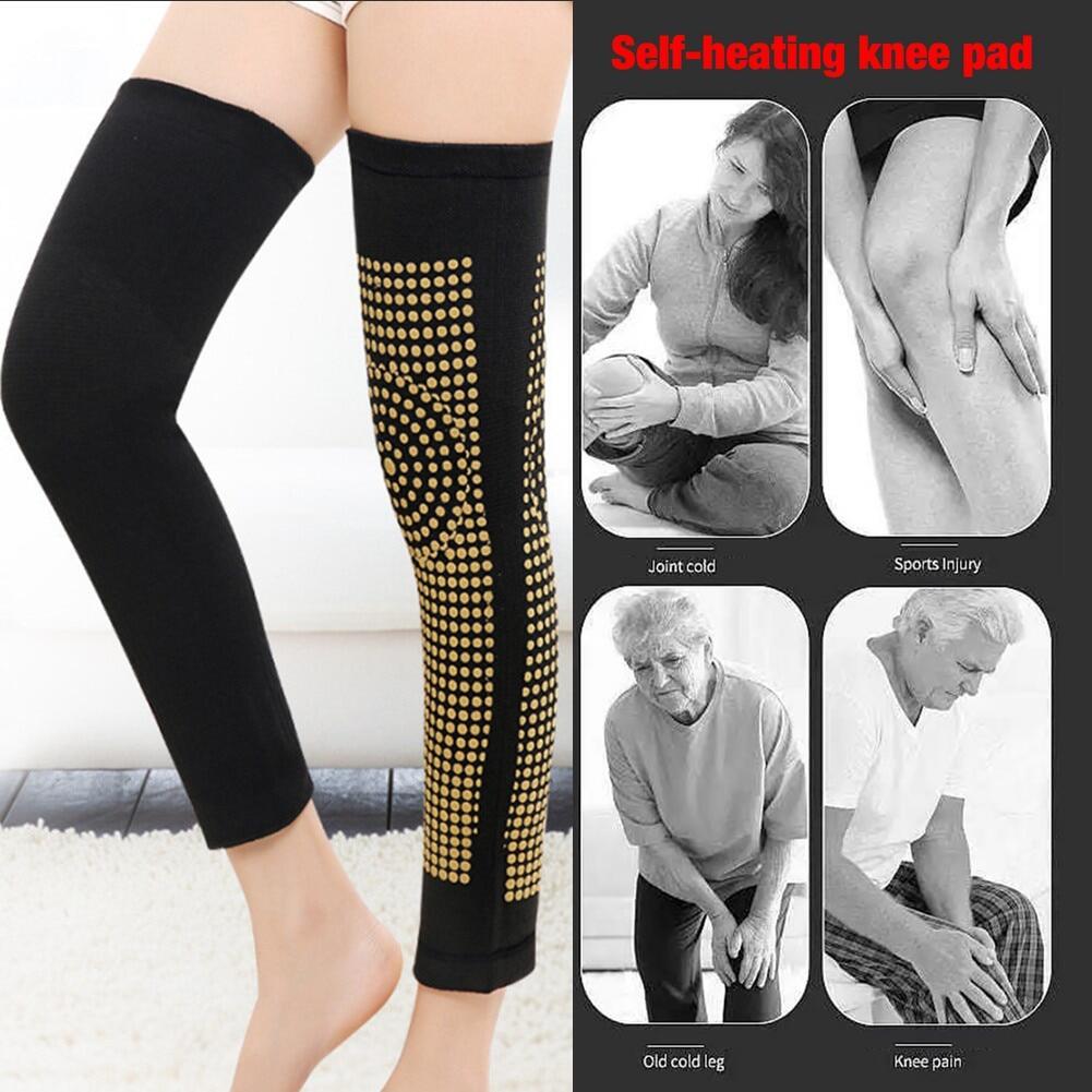 1Pair Double-Side Self Heating Knee Pad Tourmaline Knee Brace Support Winter Warm Knee Protector For Arthritis Joint Knee Sleeve
