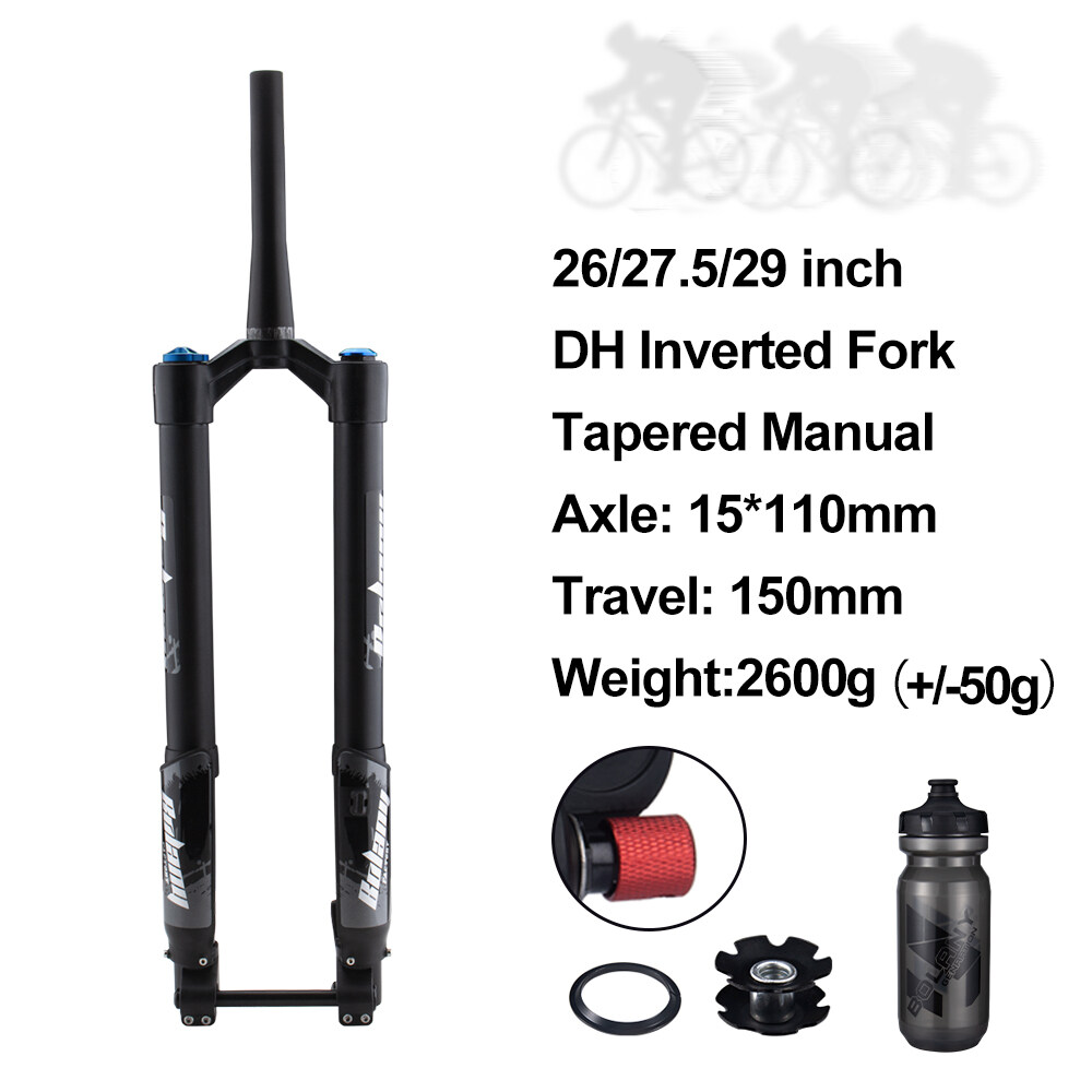 BOLANY MTB Bike Boost Fork Thru Axle Air Suspension Inverted Fork 34