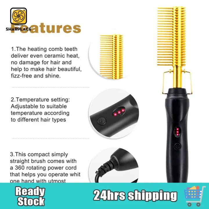 golden hot straightening comb