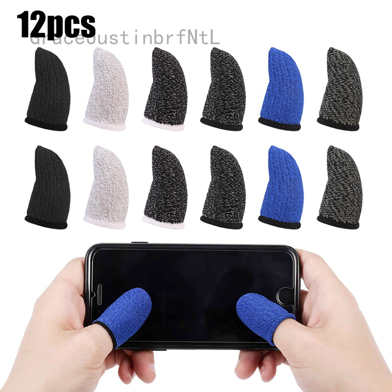 12 Chiếc Găng Tay Chơi Game Chống Mồ Hôi Ống Bọc Ngón Tay Di Động Thoáng Khí Bộ Điều Khiển Chơi Game Màn Hình Cảm Ứng Bọc Ngón Tay Bao Ngón Tay PUGB Dành Cho Trò Chơi Di Động Quy Tắc Sinh Tồn Dành Cho Máy Tính Bảng Android IOS