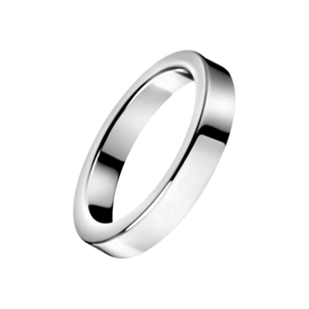แหวนเหล็กไทเทเนียมแฟชั่น U nisex หมั้นแหวนแต่งงานเงิน/ทอง/กุหลาบทอง/สีดำ