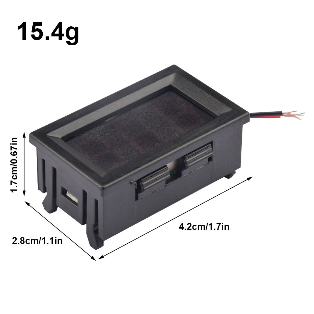 DIPPRUN 0.56 Inch Three Wire DC 0~99.9V Voltage Meter with Terminal Wire LED Digital Display Voltmeter Voltage Meter Voltmeter for Motorcycle
