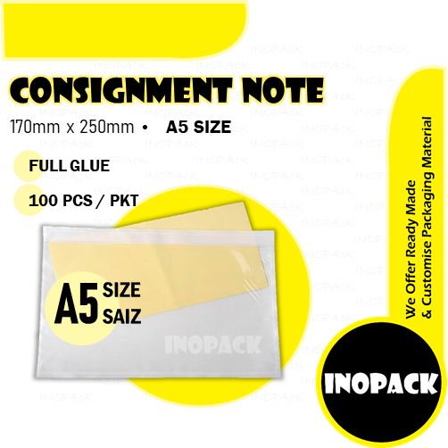 A5 size consignment note sticker pocket (100pcs) 