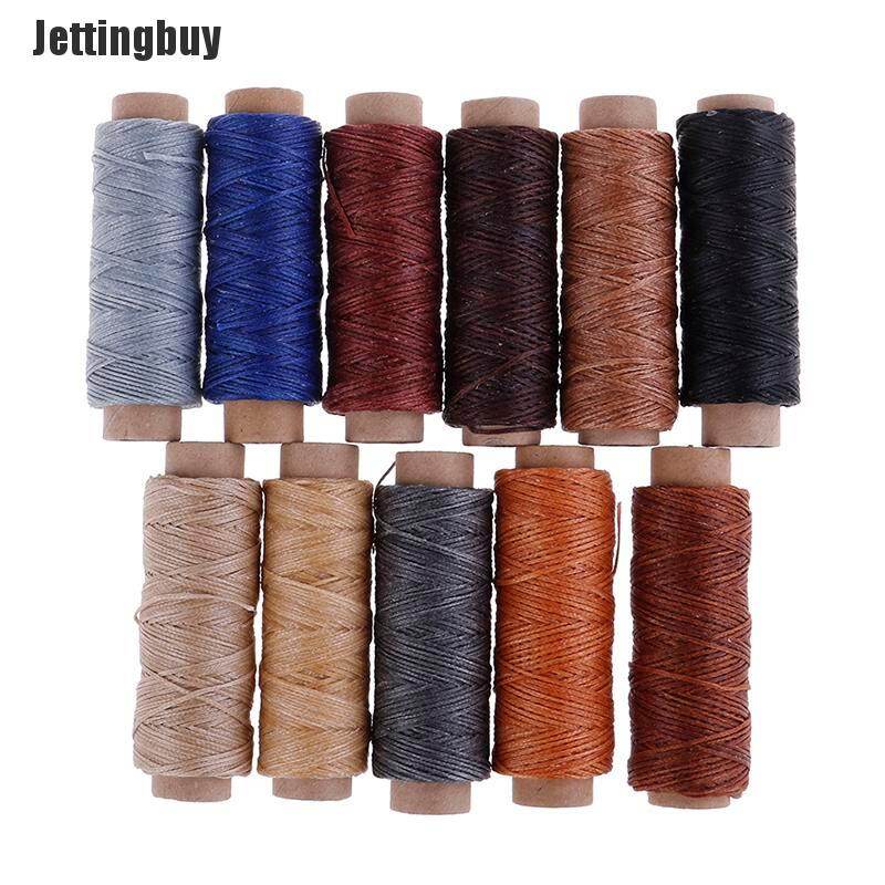 [Jettingbuy] 50 M/cuộn Chỉ Sáp Phẳng Khâu Da Dây Sáp Thủ Công 150D