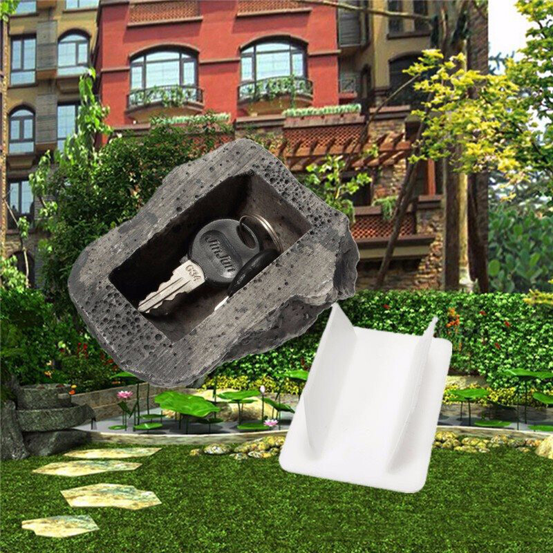Fake Rock Key Hider Waterproof Dustproof Realistic Shape Safe Stone Key Box for Home