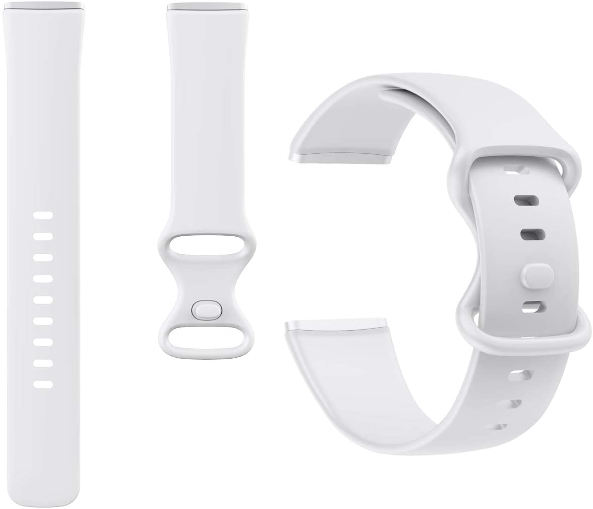 Sports Band Compatible with Fitbit Versa 4/Fitbit Versa 3/Fitbit Sense 2/Fitbit Sense for Women Man, Soft Silicone Replacement Watch Strap Wristband Accessories for Fitbit Sense Smart Watch