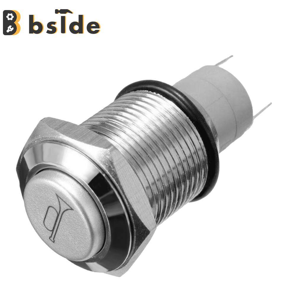 Car rv boat bell horn 12v auto reset blue led push button momentary switch