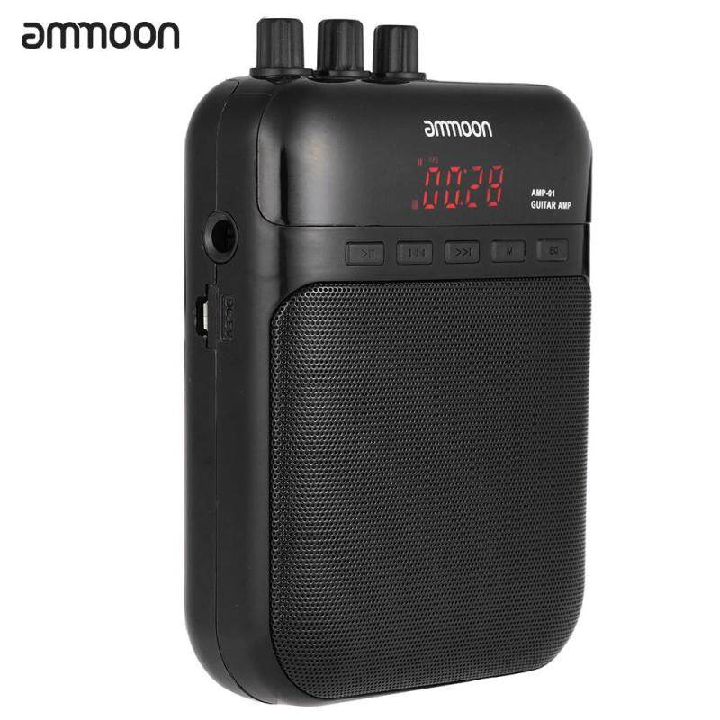 ammoon AMP -01 5W Guitar Amp Recorder Speaker TF Card Slot Compact Portable Multifunction