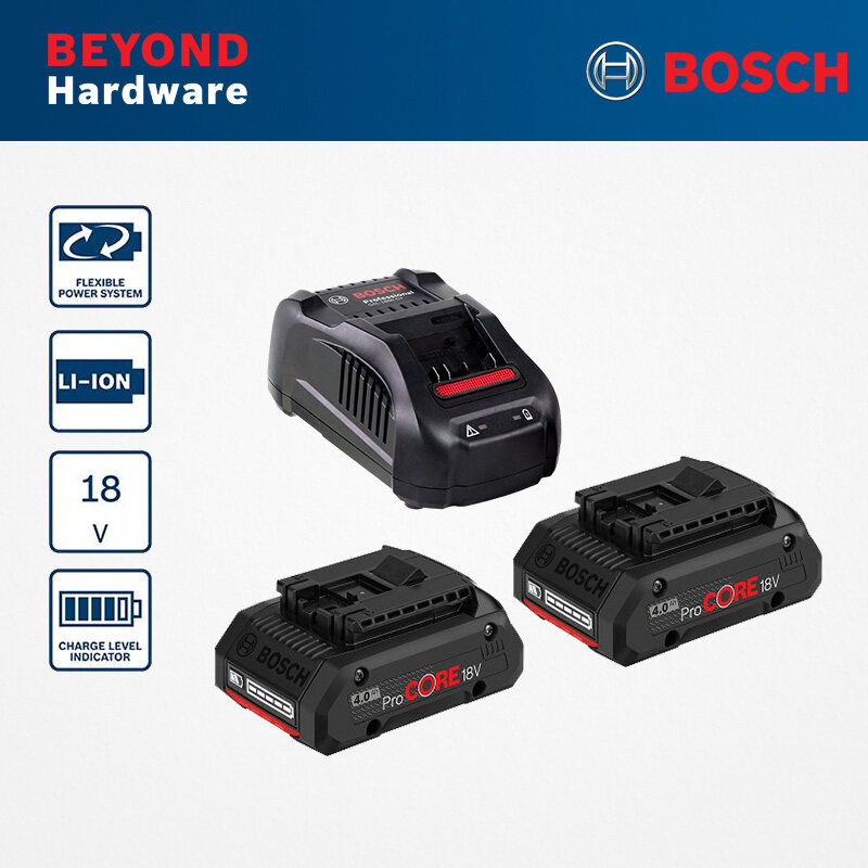 BOSCH ProCORE Professional Starter Kit Charger And Battery Set Combo ...
