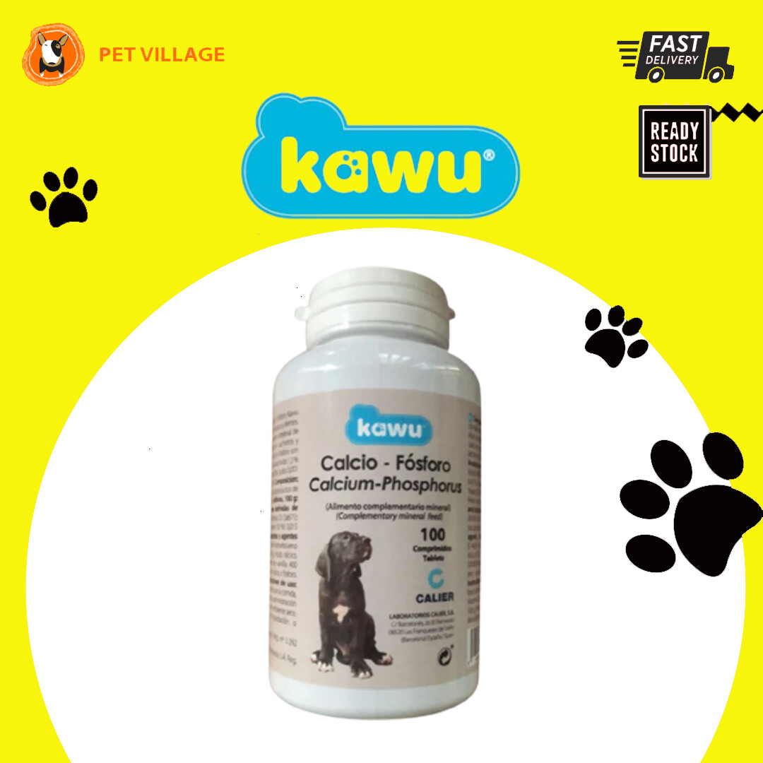 PROMO KAWU Calcium Phosphorus Supplement For Dogs宠物钙片维生素 100tablets