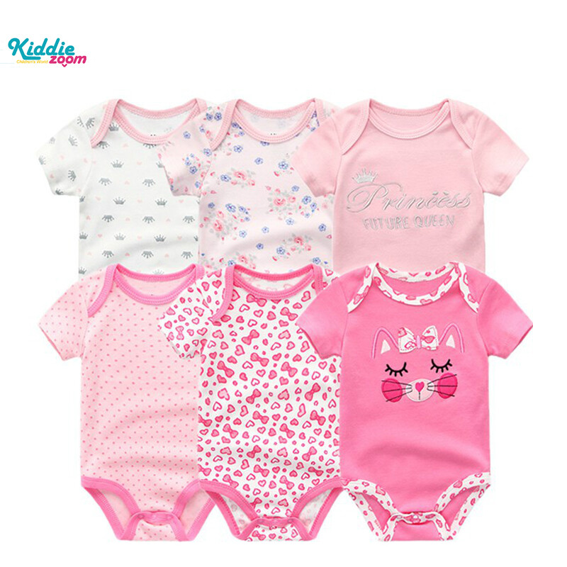 Kiddiezoom 6 Miếng Áo Liền Quần Trẻ Em Quần Áo Sơ Sinh