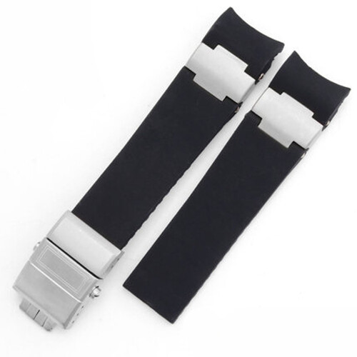 22*20mm Curved End Black Brown Blue Waterproof Silicone Rubber Wristband Watch band Strap Belt For Ulysse Nardin DIVER Bracelet