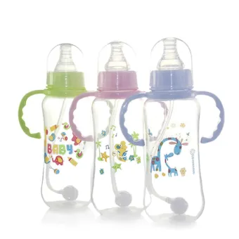 280ml Newborn Baby Milk Feeding Bottle With Handles Pp Heat
