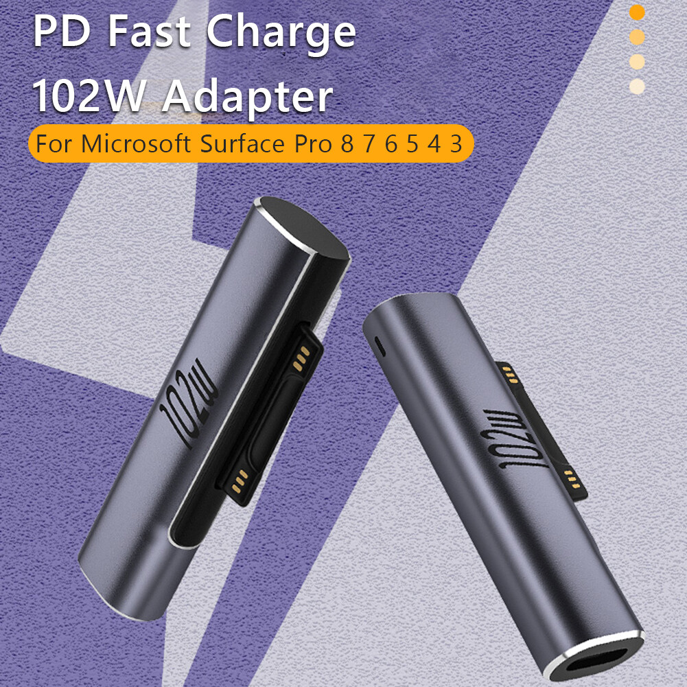 For Microsoft Surface to Type C PD Fast Charging Converter Charger Plug Adapter
