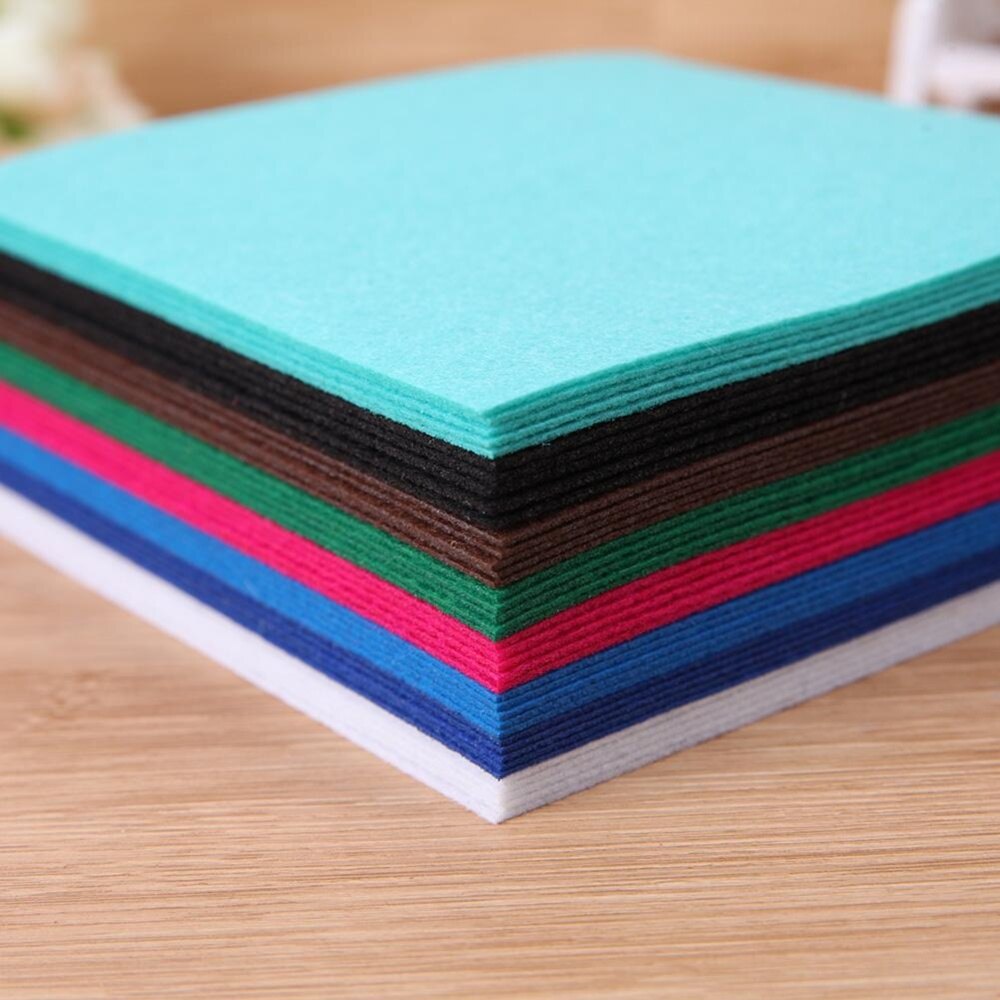 【Winnereco】40 Chiếc Vải Polyester 10X10Cm Vải Nỉ Thủ Công Tự Làm May Phụ Kiện