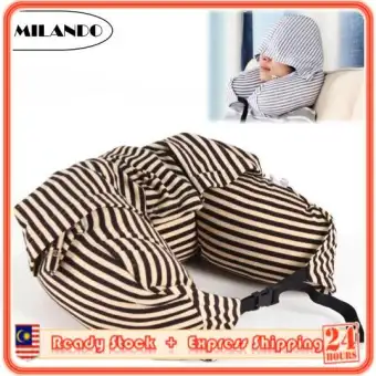 Milando Travel Hoodie Pillow U Shaped Pillow Neck Support