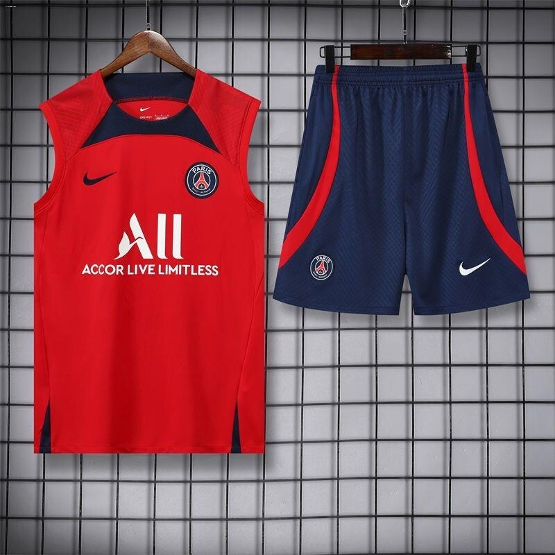 2223 Paris Saint-Germain Football Training Suit Men's Sleeveless Vest Football Suit Summer Jersey Sportswear Ball Suit