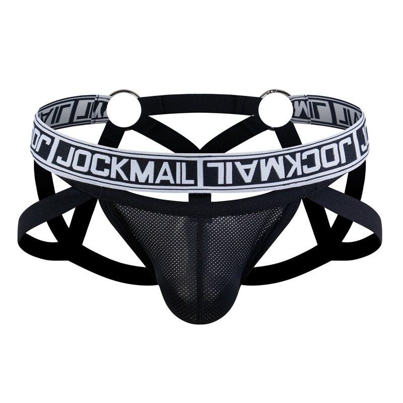 JOCKMAIL Men Underwear Jockstrap Mesh Elastic Hollow T-back Underwear