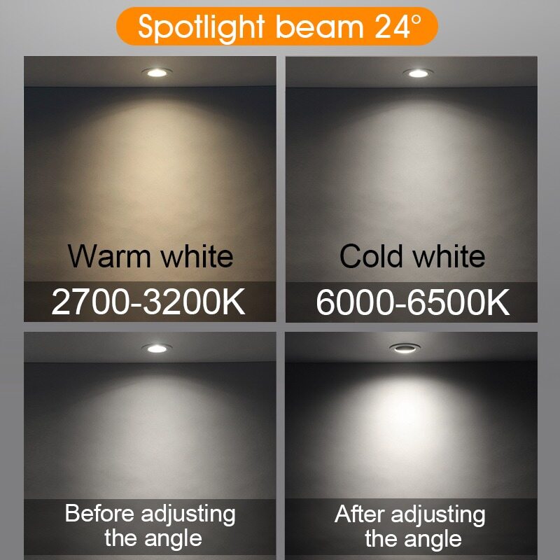 Ming&Ben có thể chỉnh góc downlights âm trần Đèn Chiếu LED 220V 7W 12W 20W Trần điểm đèn LED cho đèn phòng downlight cho trang trí nội thất cửa hàng