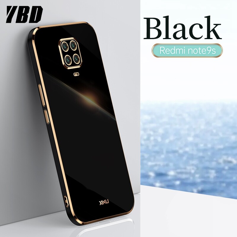 YBD Plating phone Case For Xiaomi Redmi Note 9S 9 Pro Max casing,Precise Camera Protection cases Luxury Straight Edge Cover