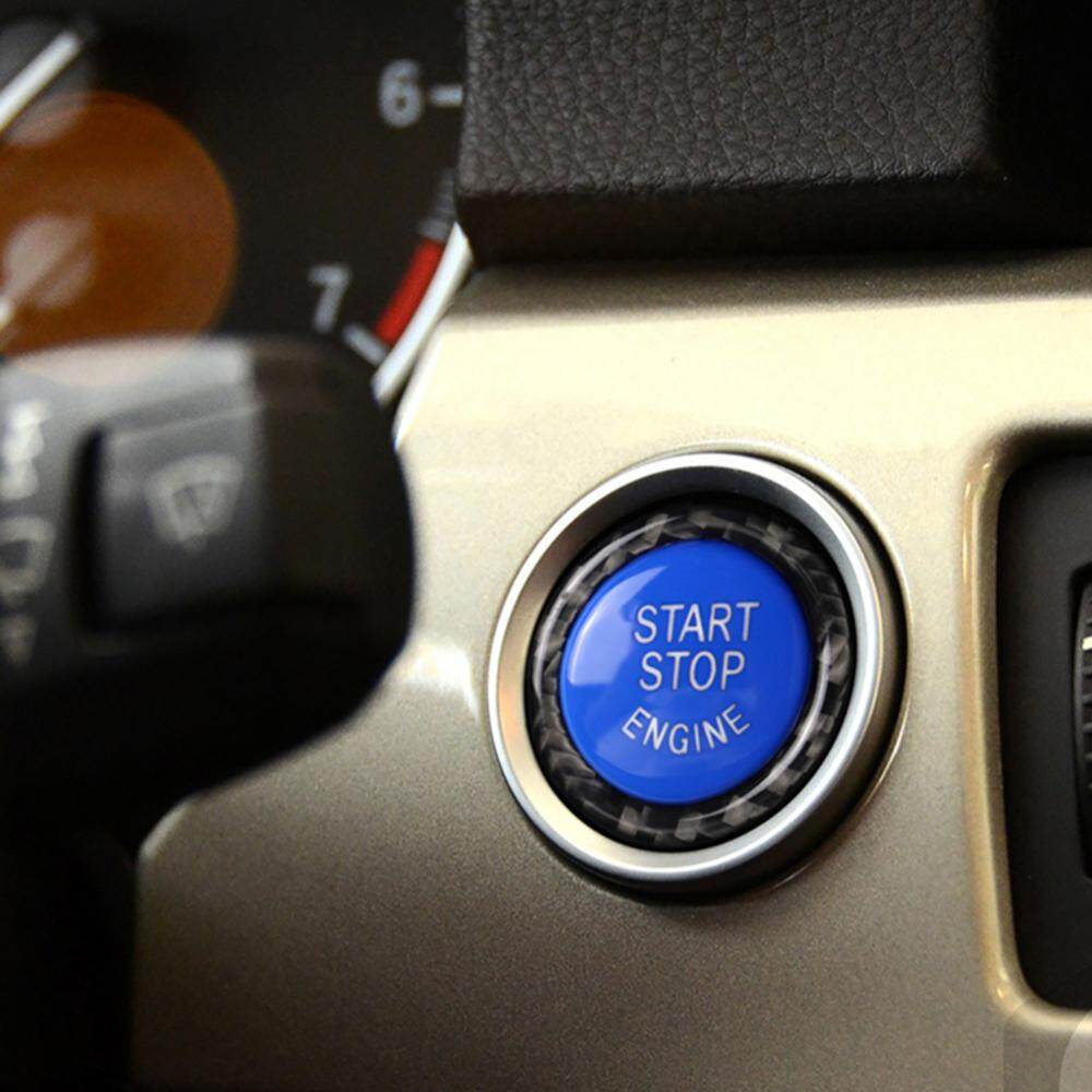 For BMW E90 E91 E92 E93 320i Car Engine Start Stop Button Replace Cover Trim Sticker Carbon Fiber Switch Car Styling Accessories
