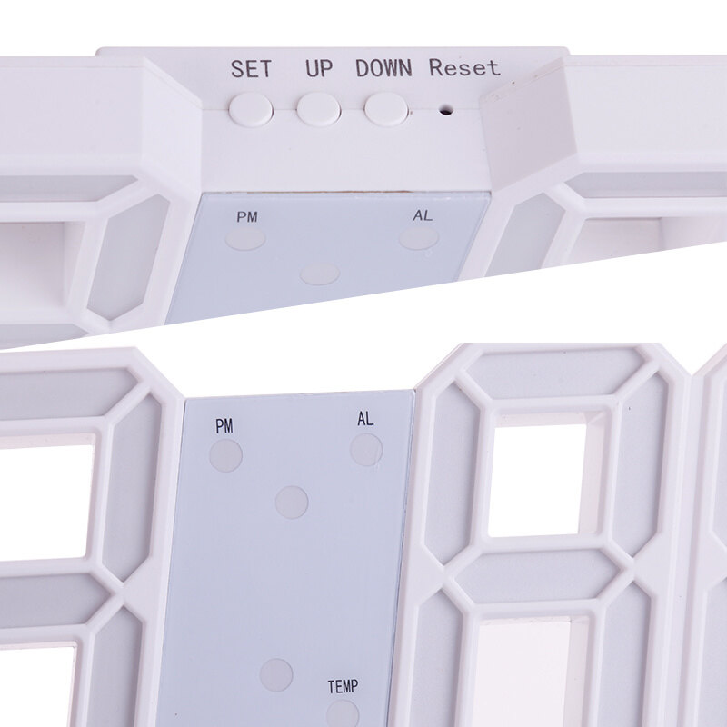 Đồng Hồ Treo Tường Kỹ Thuật Số LED Lớn 3D, Hiển Thị Đèn Ngủ Ngày Giờ Đồng Hồ Để Bàn Đồng Hồ Báo Thức Để Trang Trí Phòng Khách Gia Đình