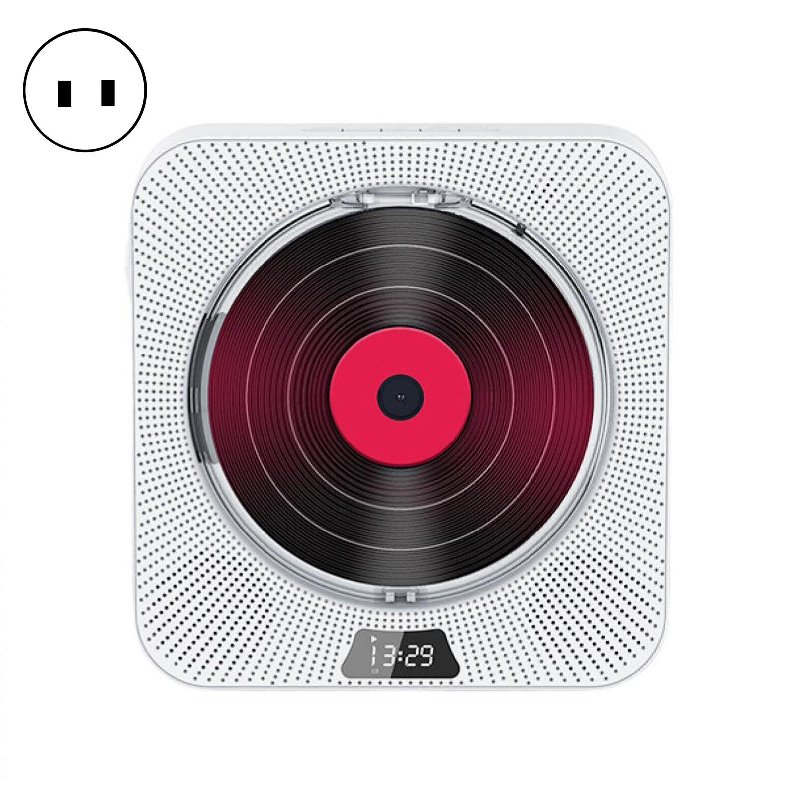 1 Set Disc Player Wall-mounted Disc /TF Repeat Built-in Bluetooth-compatible Multi-functional Disc Music Player Office Supply Learning Machines Disc