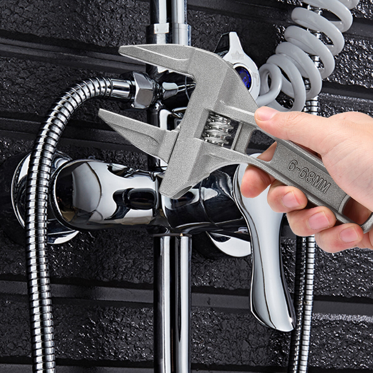 【ZNBY】Taps Cờ Lê Điều Chỉnh Được Dụng Cụ Cầm Tay Đa Năng Cờ Lê Chìa Khóa Thông Dụng Cờ Lê Mở Bộ Lọc Dầu Ống Nước Phòng Tắm Có Thể Điều Chỉnh