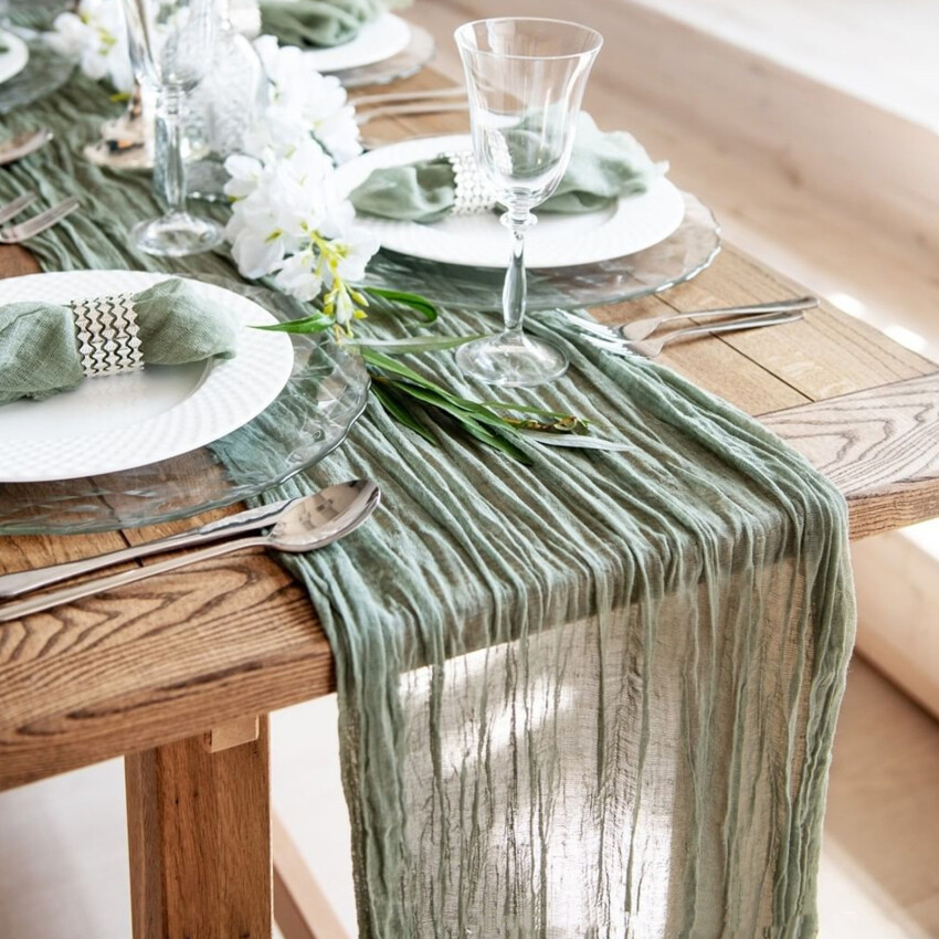 Gạc bồi Bàn Bàn Ăn Trang Trí 90*300Cm đồng quê mộc mạc Boho Bãi Biển bàn tiệc đám cưới Trang Trí Nội Thất Giáng Sinh bồi bàn S