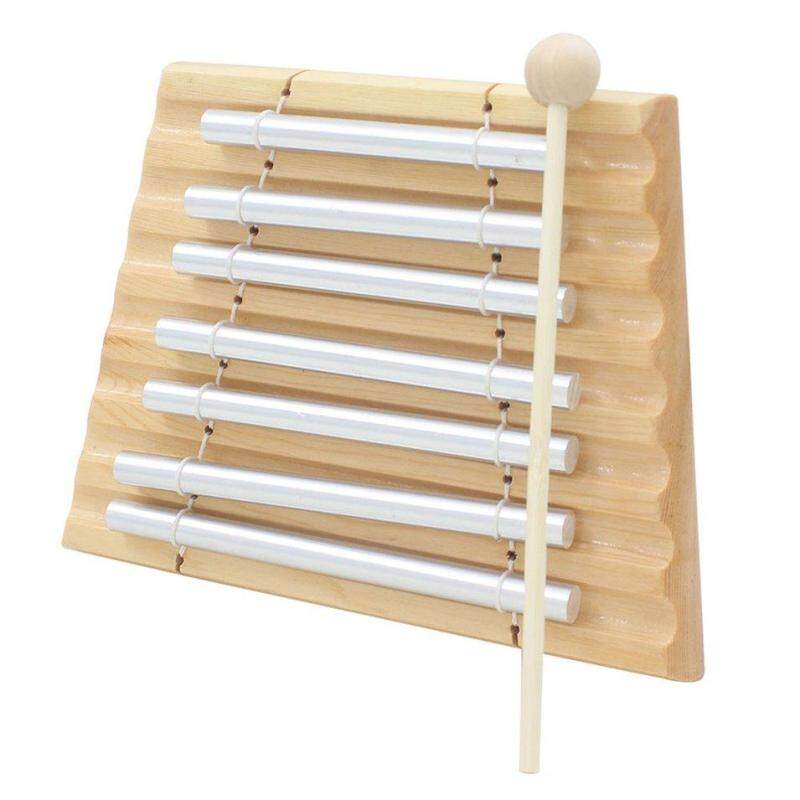 Hot Bán Hàng 1 Gỗ Bộ Gõ Chuông 7 Mực Nhạc Cụ với Búa Gỗ