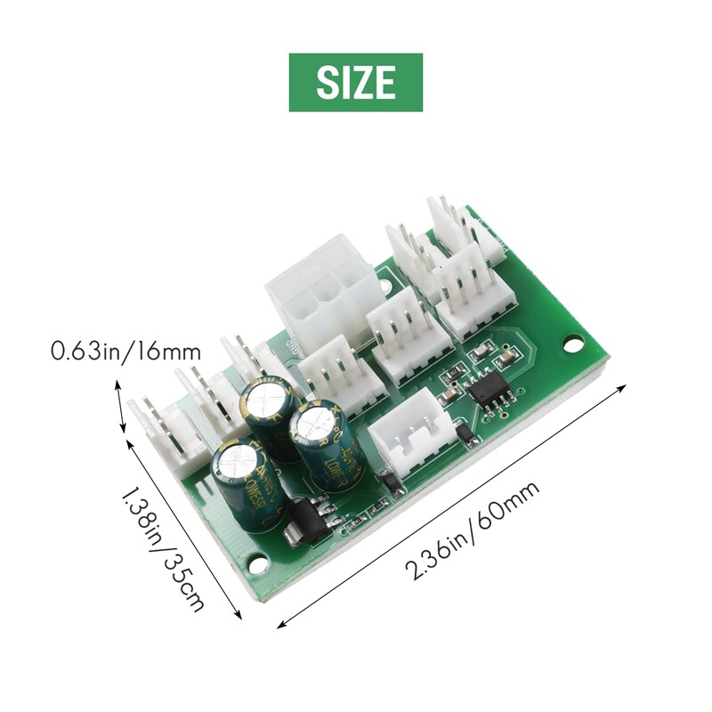 Computer Case Miner Fan Speed Controller 8-Channel Fan Hub PWM High-Power Violent Fan Controller Fan Speed Governor