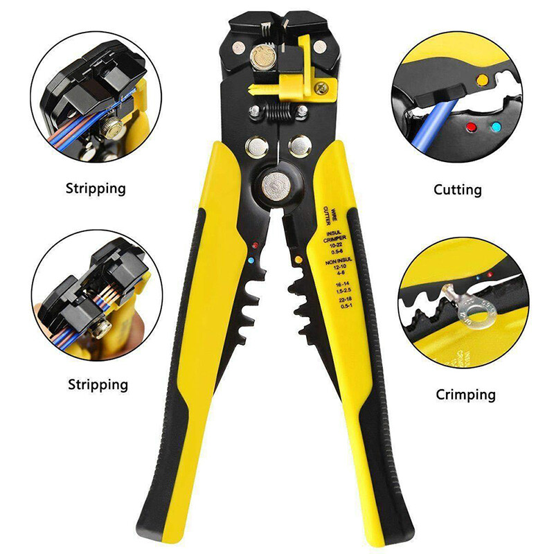 [Ready stock] KIPRUN Crimper Cable Cutter Automatic Wire Stripper Multifunctional Stripping Tools Crimping Pliers Terminal 0.2-6.0mm2 tool
