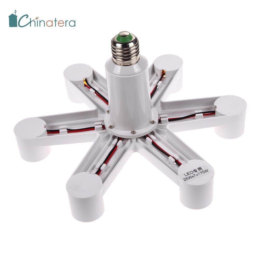 1 to 4/7 led lamp light bulb base socket splitter holder converter