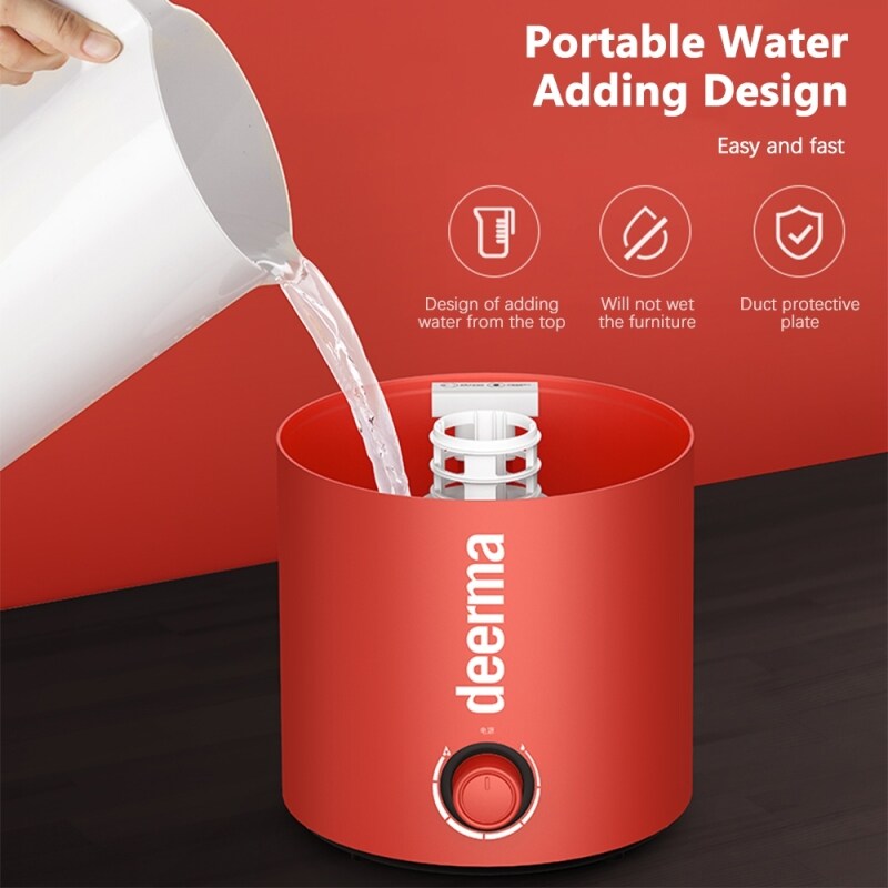 【100% Original】Deerma DEM F300 Household Mute Humidifier Diffuser 2.5L Home Water Diffuser Air Humidifier Aroma Diffuser Oil Ultrasonic Fog Singapore