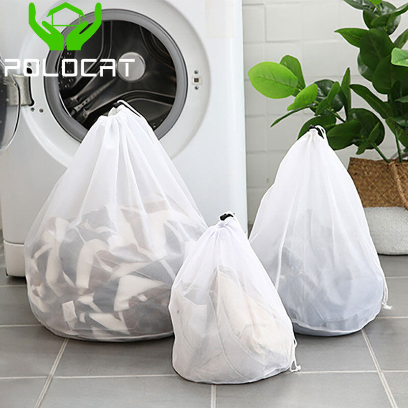 Polocat Large Washing Net Bags Durable Fine Mesh Laundry Bag With Lockable Drawstring For Big Clothes#1
