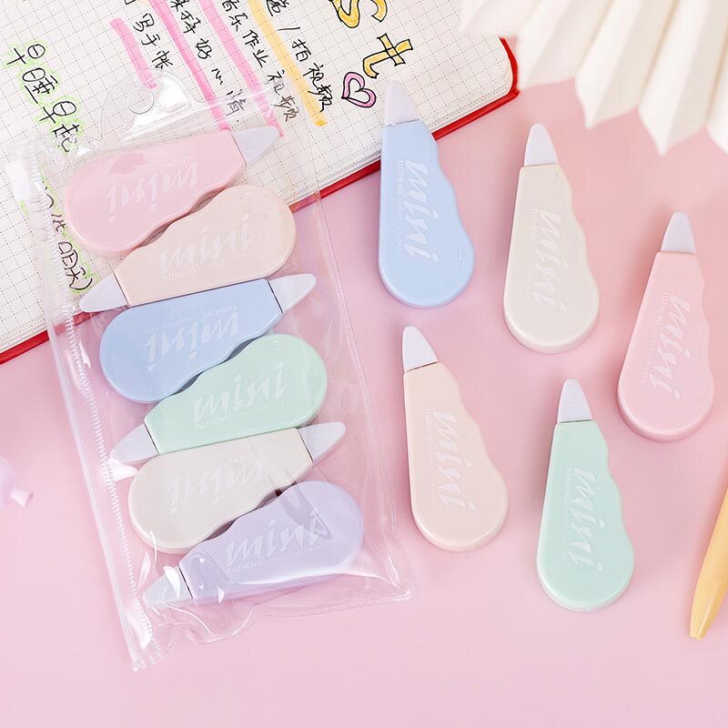 6 Pieces Correction Tape Set Stationery Large Capacity Correction Tape