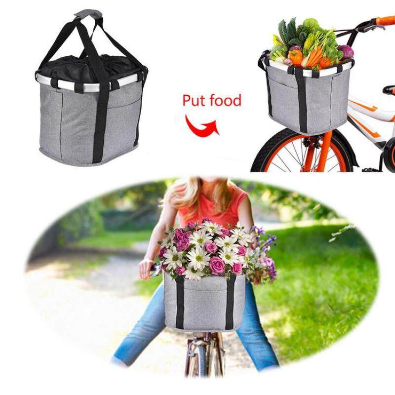 Giỏ Xe Đạp Có Thể Tháo Rời Ghi Đông Xe Đạp Giỏ Gấp Thú Cưng Nhỏ Túi Vận Chuyển Chó Mèo Túi Đi Xe Đạp Giỏ Mua Sắm