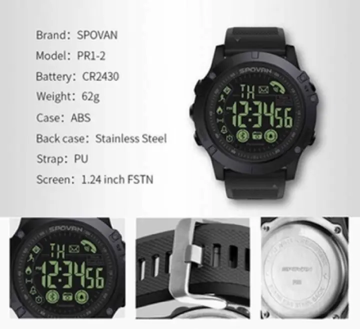 spovan 1p68 smart watch