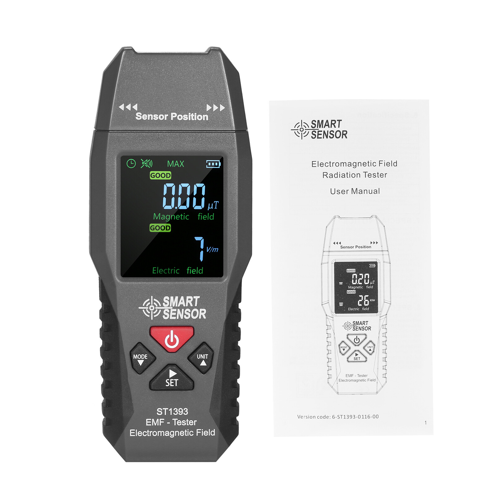 KKmoon SMART SENSOR ST1393 EMF Meter Electromagnetic Field EMF Detector Handheld Mini Digital LCD Electromagnetic Field Radiation Tester