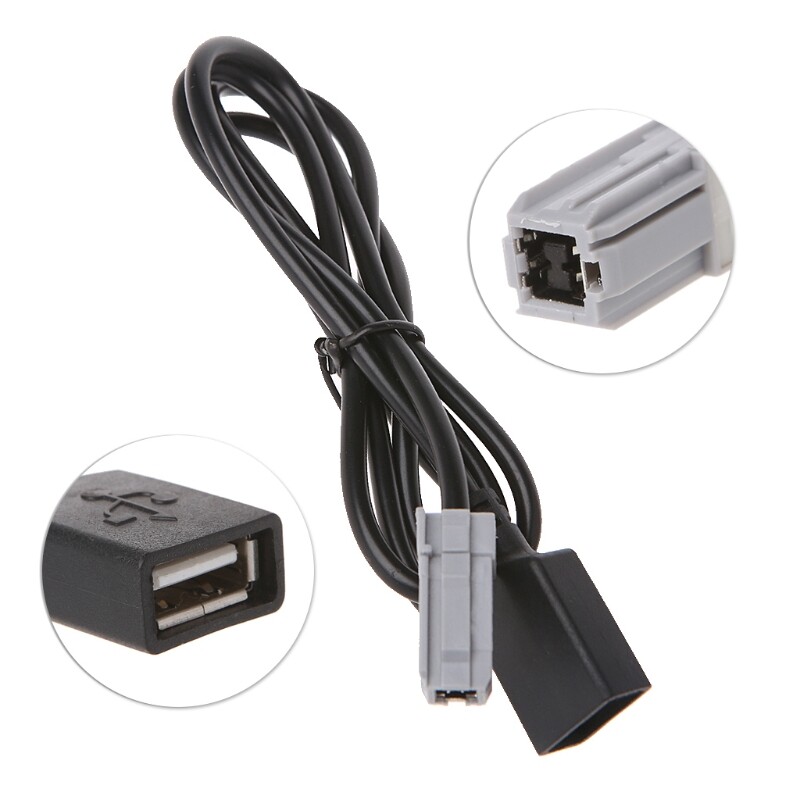 Car Aux Audio Media Wire To USB Adapter Conector For Toyota RAV4 EZ Verso Camry