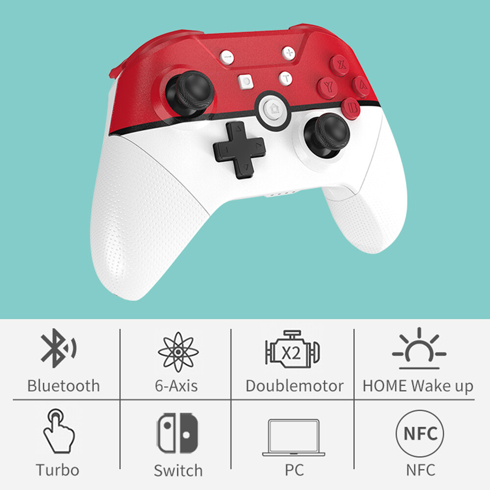 For Nintendo Switch Oled / Lite Wireless Gamepad For NS Switch Pro Controller NFC Turbo 6-Axis Dual motor 3D Game Joysticks for PC