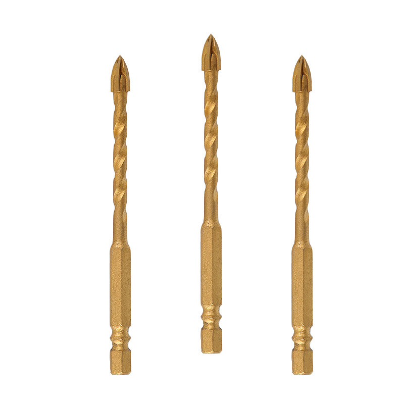 BOKALI 1PCS New Diamond Tipped Drill Bit Set Twist Drill Bits Tile Stone Tools Cross Head