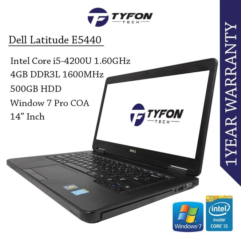 Dell Latitude E5440 i5-4200U 4GB RAM 500GB HDD Windows 7 Pro Laptop (Refurbished) Malaysia