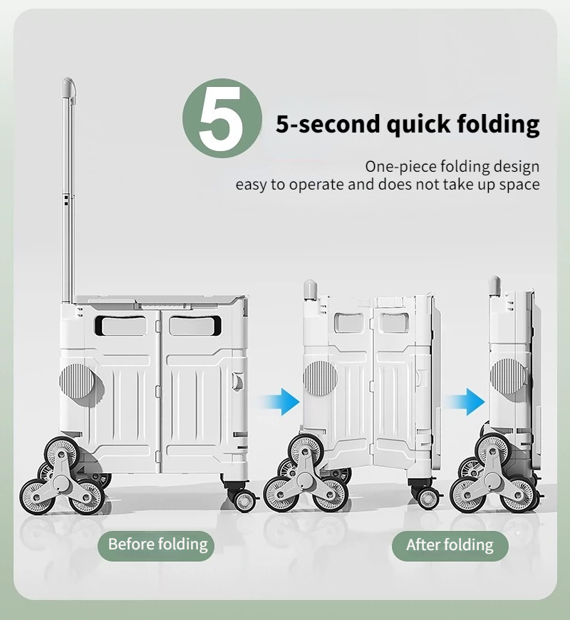 FED【COD】Xe đẩy di động có thể gập lại, xe đẩy gia dụng để chuyển phát nhanh, xe đẩy mua hàng kéo tay nhẹ