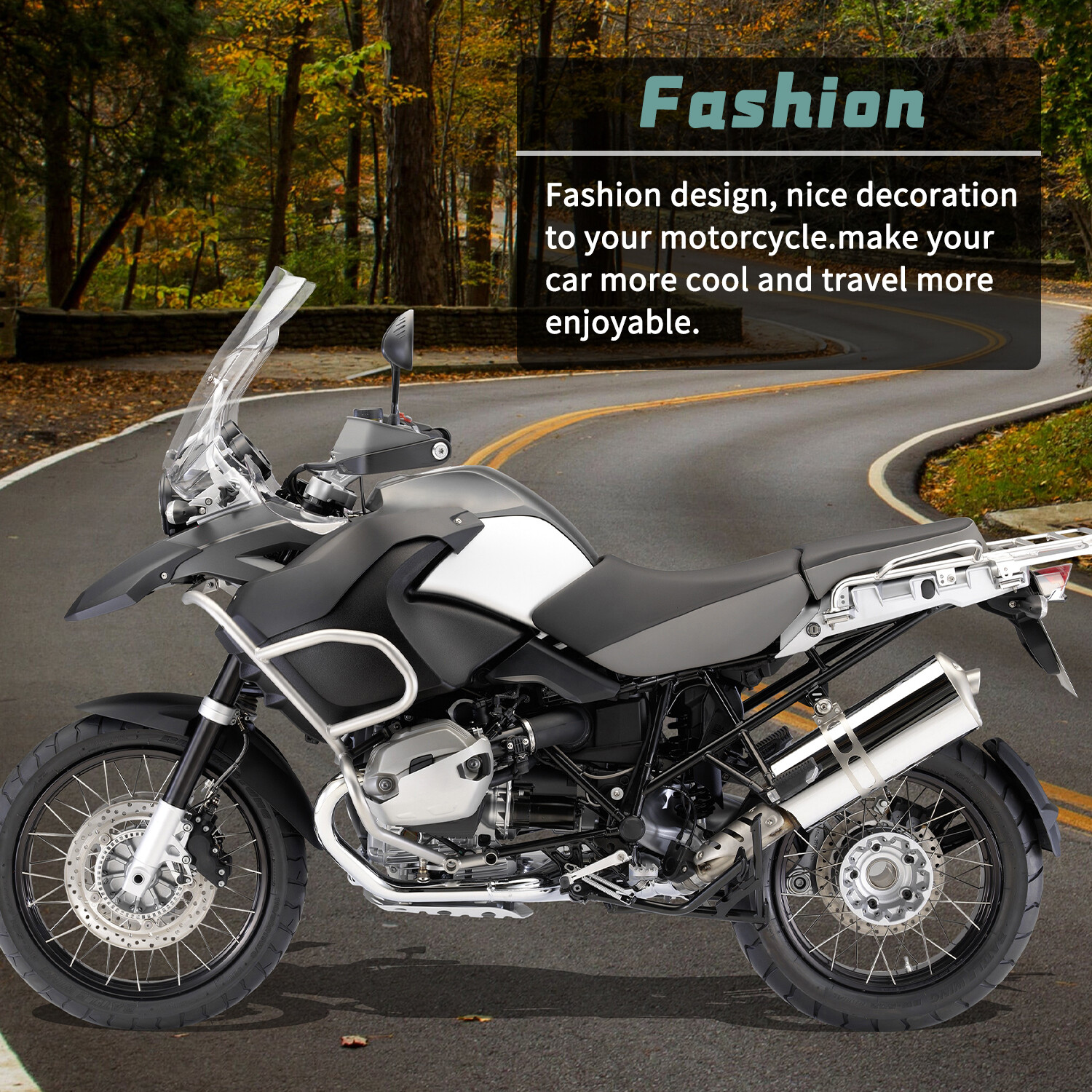 Allotmark Motorcycle Front Winglet Windshield Windscreen Tank Side Panel Fairing Wind Deflector Extender Extension for BMW R1200GS Adv. 2006 2007 2008 2009 2010 2011 2012 2013  Accessories