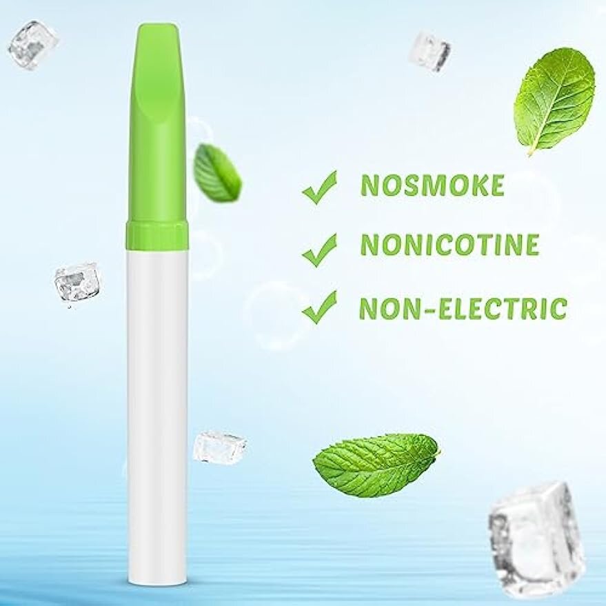 12pcs Mint Flavor NonNicotine, NonElectric, Quit Smoking Air Inhaler
